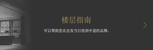 楼层指南 可以帮助您在出发当日找到中意的品牌。